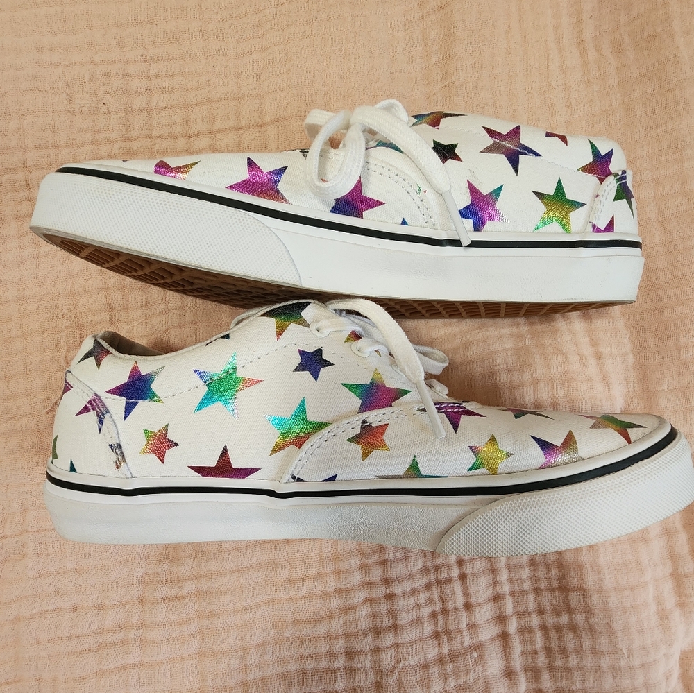Vans Metallic Rainbow Stars - Missy Size 5.5 Women's 7 EUR 37 - Picture 6 of 10